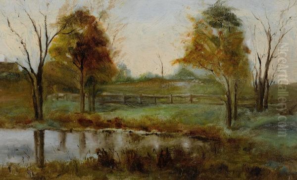 Lake Gardner Oil Painting by Charles Harold Davis