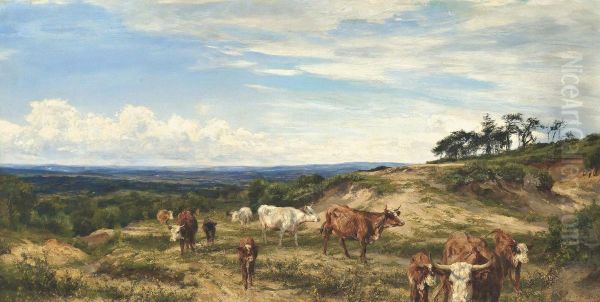 Ewhurst Hill, Surrey Oil Painting by Henry William Banks Davis, R.A.