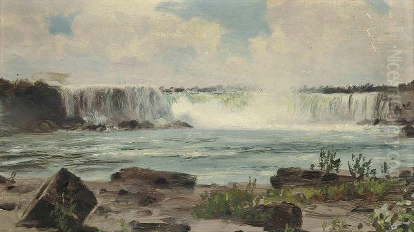 Niagra Falls Oil Painting by Henry William Banks Davis, R.A.