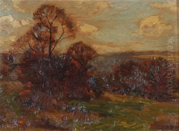 Landscape With Trees Oil Painting by Joseph Barnard Davis