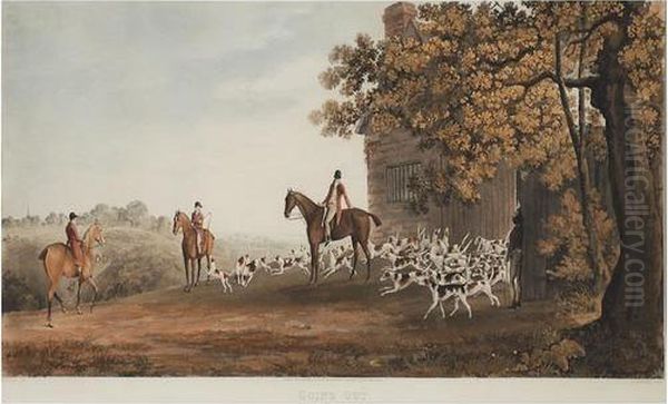 Fox Hunting Oil Painting by Richard Barrett Davis