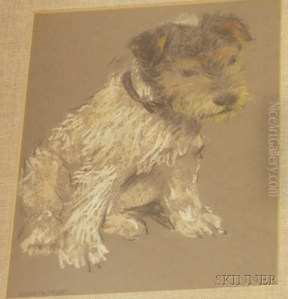 Terrier Oil Painting by Warren B. Davis