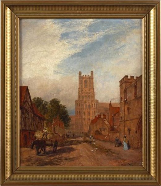 Ely Cathedral Oil Painting by Alfred Dawson