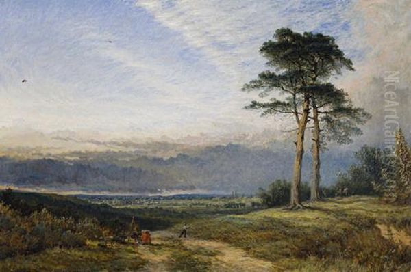 A Common, Chiswick Oil Painting by Henry Thomas Dawson