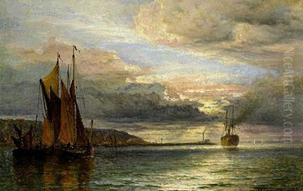 The Thames At Erith Oil Painting by Henry Thomas Dawson