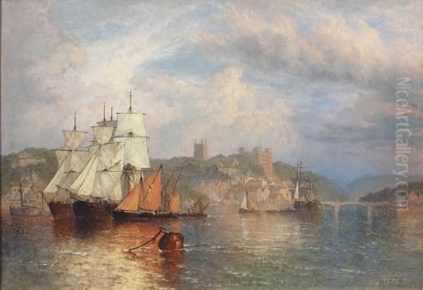 Rochester From The River Oil Painting by Henry Thomas Dawson