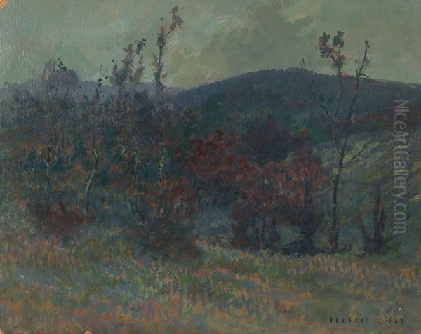 Brown County Landscape Oil Painting by Herbert J. Day