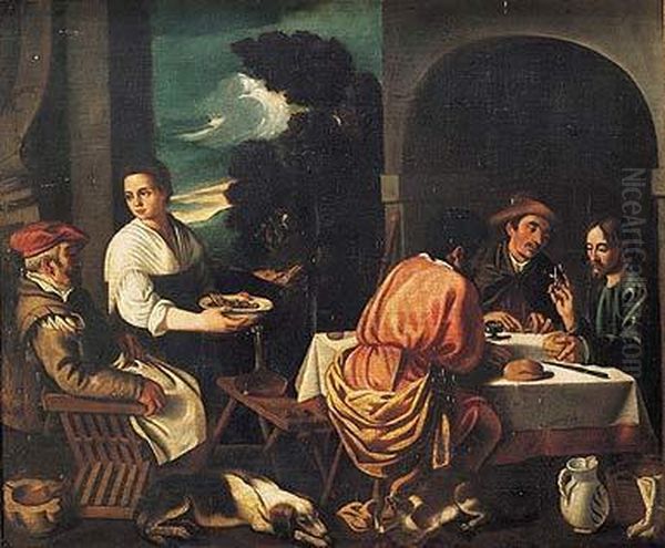 Cena De Emaus Oil Painting by Pedro De Acosta