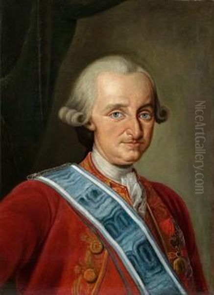 Retrato Del Rey Carlos Iv Como Principe De Asturias Oil Painting by Andres Gines De Aguirre