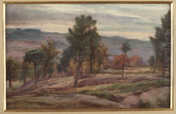 Paisagem Oil Painting by Jose De Almeida E Silva