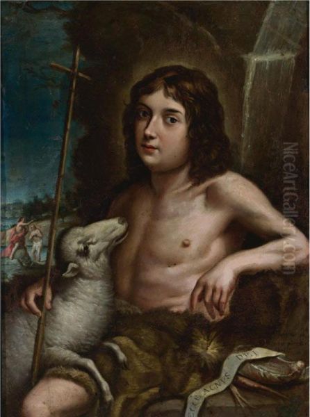 Young Saint John The Baptist Oil Painting by Jose De Alzibar