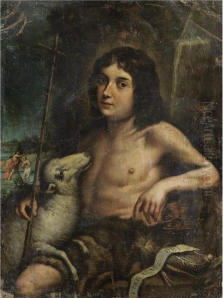 Young Saint John The Baptist Oil Painting by Jose De Alzibar