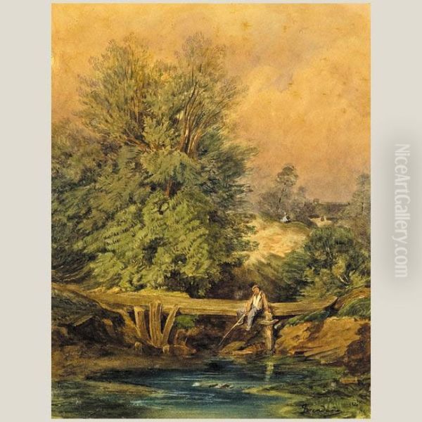 Paisaje Fluvial Oil Painting by Serafin de Avendano