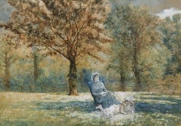 Lectura En El Jardin Oil Painting by Serafin de Avendano