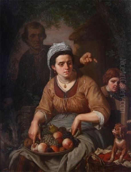 The Stolen Fruit Oil Painting by Francois J. De Backer