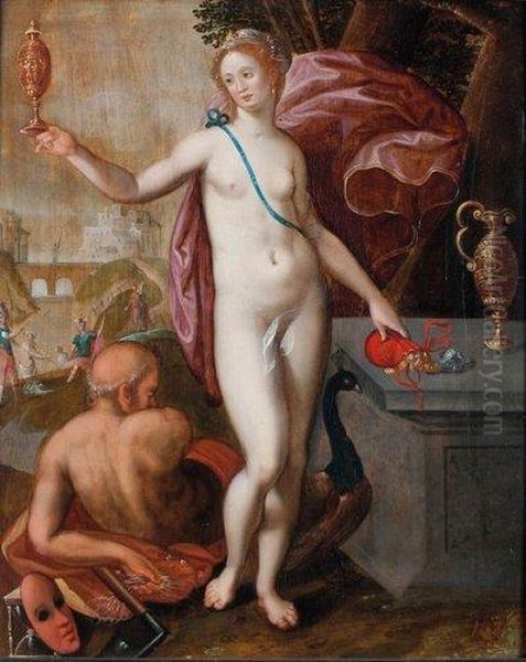 Allegorie De La Prosperite. Oil Painting by Jacob I De Backer