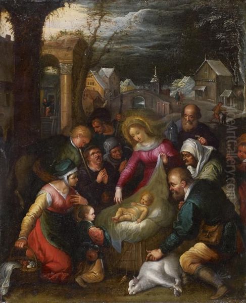 La Nativite Oil Painting by Cornelis de Baellieur