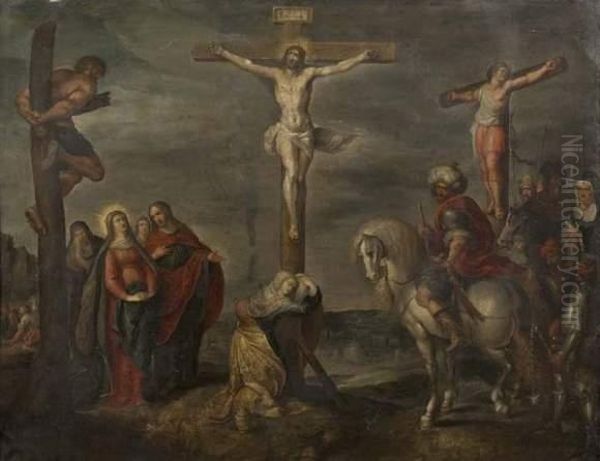 Le Calvaire Oil Painting by Cornelis de Baellieur