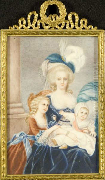 Maria Antonietta E I Suoi Figli Oil Painting by Albert De Balleroy