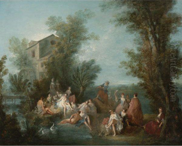 Fete Champetre Oil Painting by Bonaventure De Bar