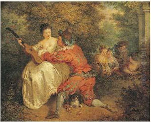 Scene Galante Dans Un Parc Oil Painting by Bonaventure De Bar