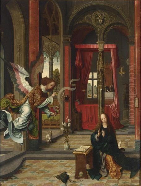 The Annunciation Oil Painting by Jan de Beer