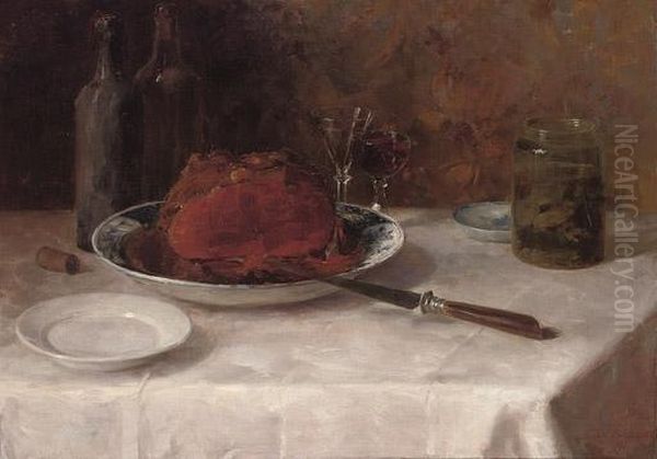 Roast Boeuf Oil Painting by Joseph De Belder