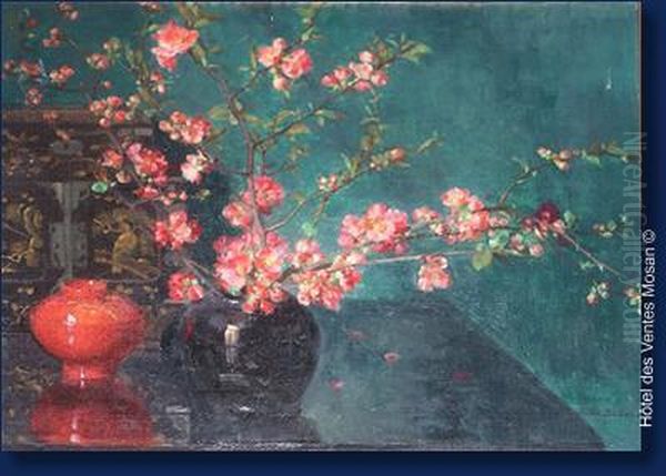 Fleurs De Poirier Dujapon Oil Painting by Jozef, Jef De Belder