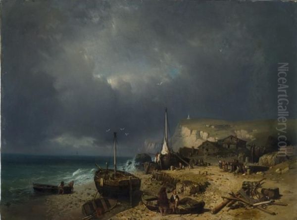 Before The Storm Oil Painting by Tony Francis De Bergue