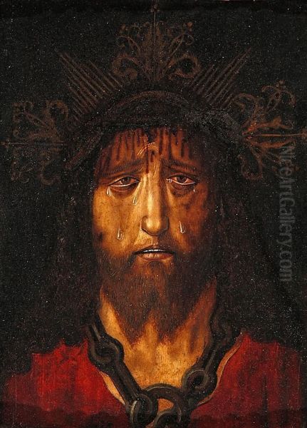 La Santa Faz Oil Painting by Bartolome Cardenas De Bermejo