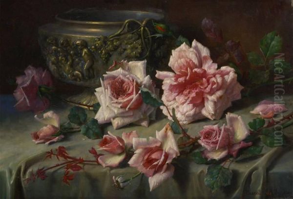 Jetee De Roses Oil Painting by Pascal De Beucker