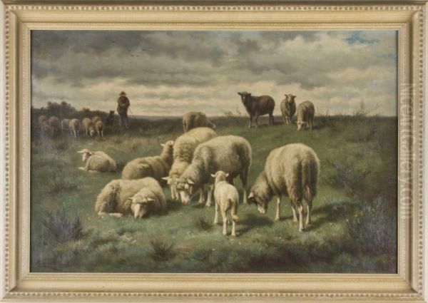 Sheep Oil Painting by Henri De Beul