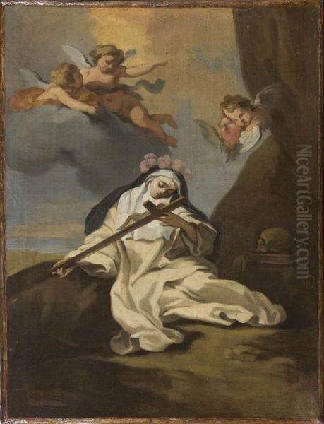 Sainte Rosa Da Lima Oil Painting by Daniel de Blieck