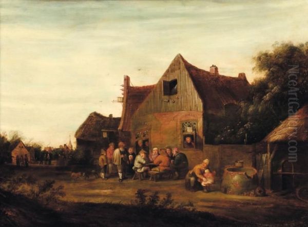 Scene De Village Oil Painting by Pieter de Bloot