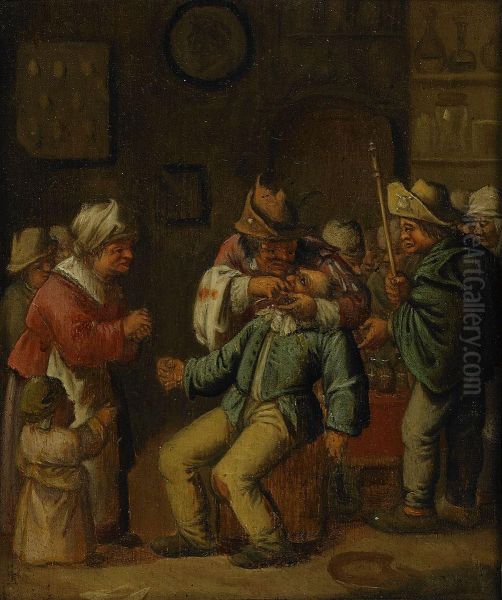 Hos Tandlakaren Oil Painting by Pieter de Bloot