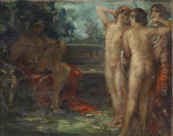 The Judgement Of Paris Oil Painting by Arnulf De Bouche