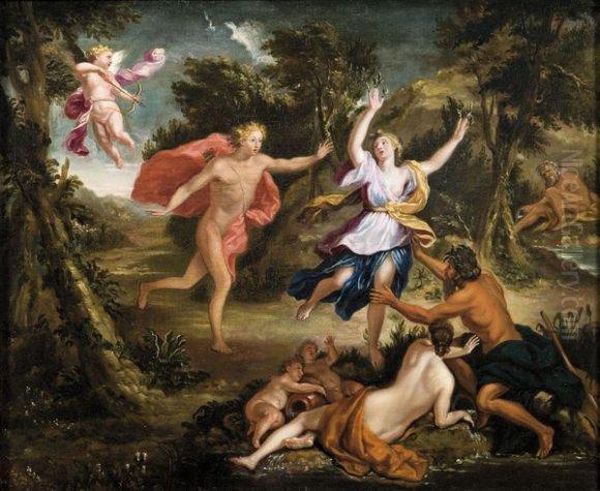 Apollon Et Daphne Oil Painting by Bon De Boulogne