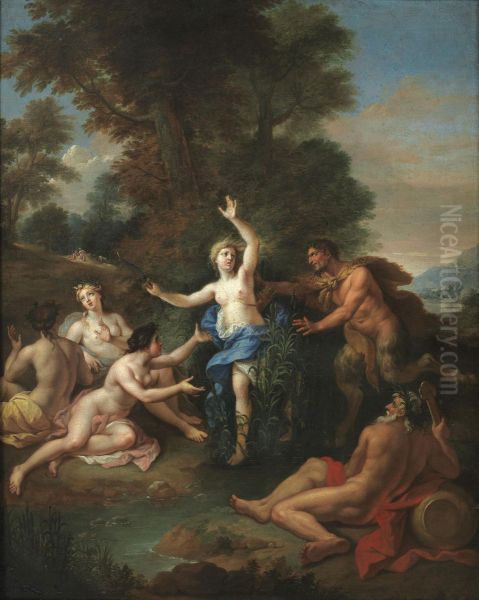 Pan Et Syrinx Oil Painting by Louis de, the Younger Boulogne