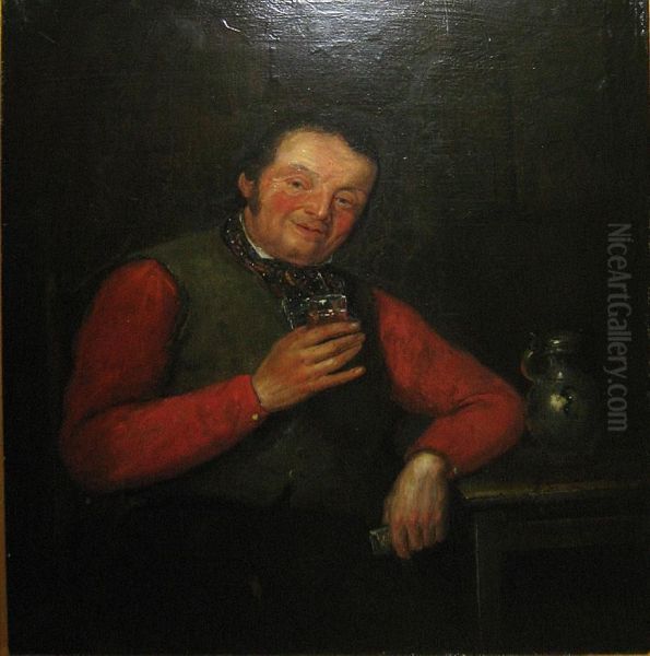 De Wijnproever Oil Painting by Adrien Ferdinand de Braekeleer