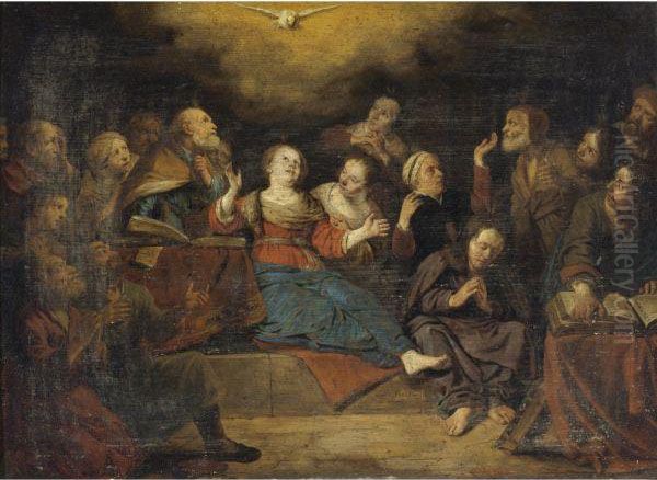 Pentecost Oil Painting by Salomon de Bray