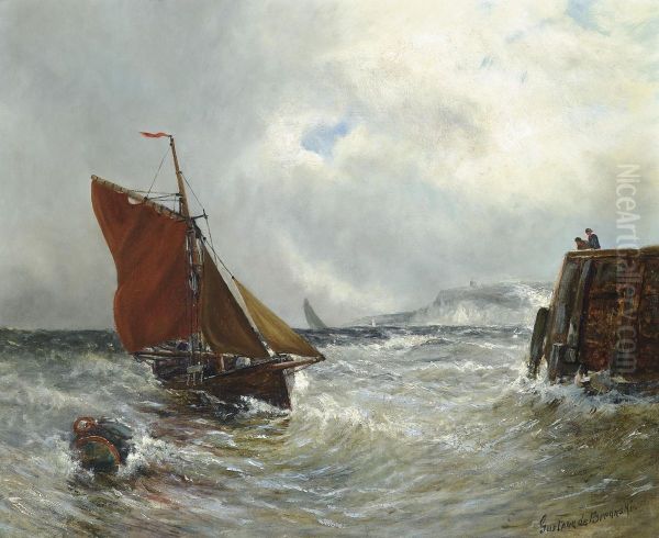 Bringing Home The Catch Oil Painting by Gustave de Breanski