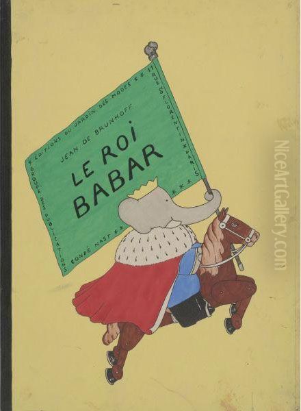 Le Roi Babar Oil Painting by Jean De Brunhoff