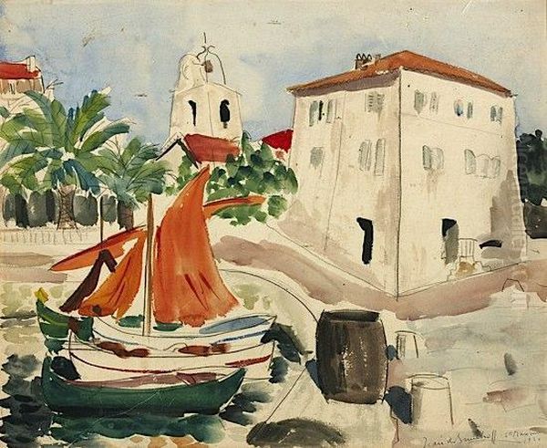 Sainte-maxime Oil Painting by Jean De Brunhoff