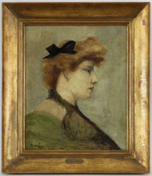 Portrait De Femme Oil Painting by Horace de Callais