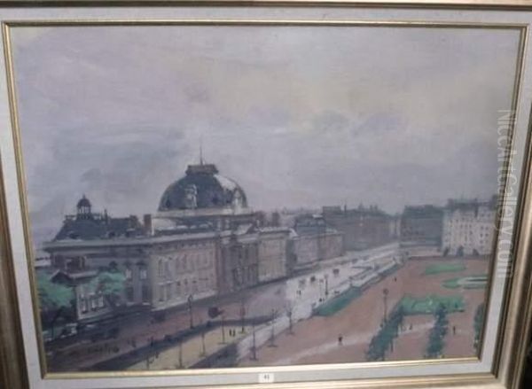 L'ecole Militaire Oil Painting by Paul De Castro