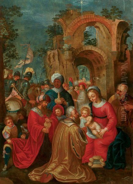 L'adoration Des Mages Oil Painting by Louis de Caullery