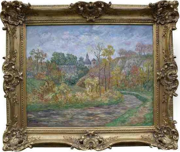 Paysage D'automne Oil Painting by Ernest Ponthier De Chamaillard