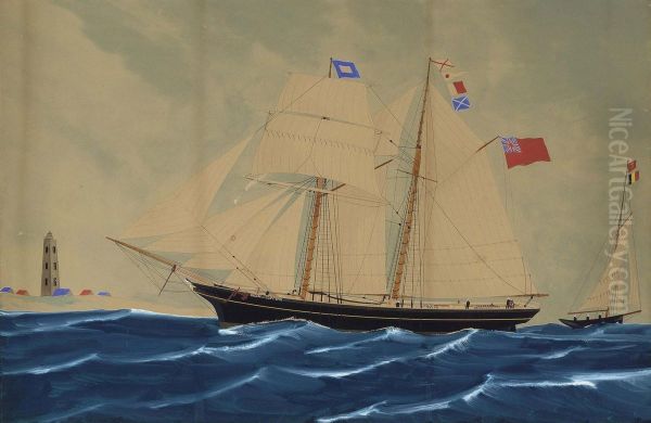 Queen Of Clippers 
 Of Brixham Oil Painting by A. De Clerk