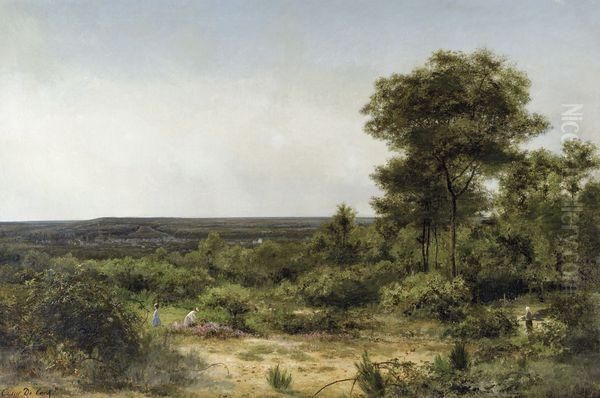 Dans La Bruyere A Sevres Oil Painting by Cesar De Cock