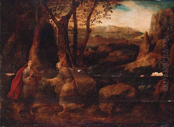 The Temptation Of Christ Oil Painting by Jan Wellens de Cock